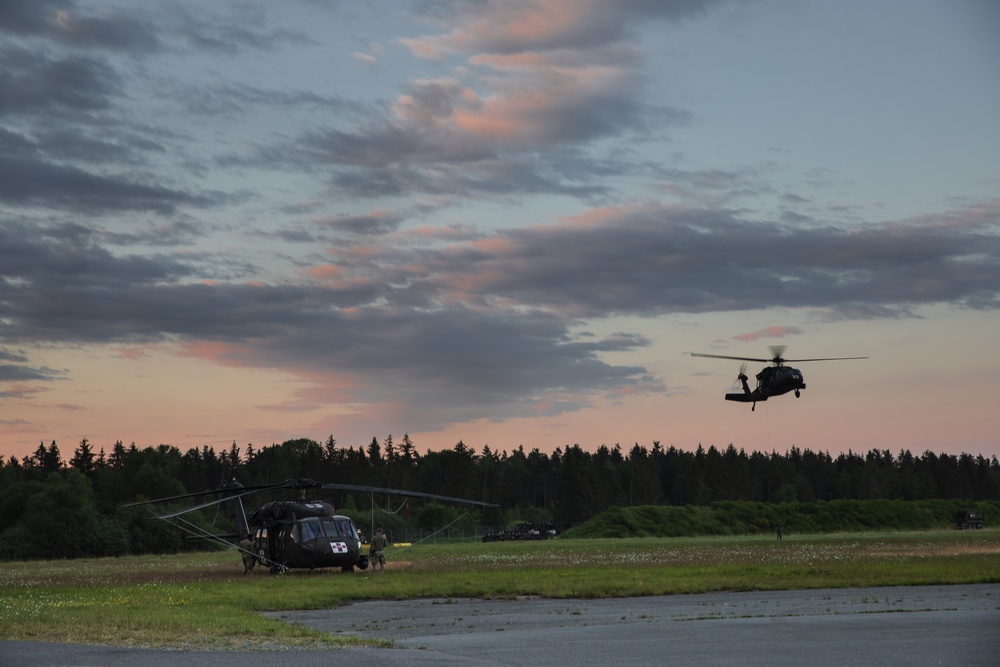 12th CAB conducts MEDEVAC exercises during aerial gunnery.