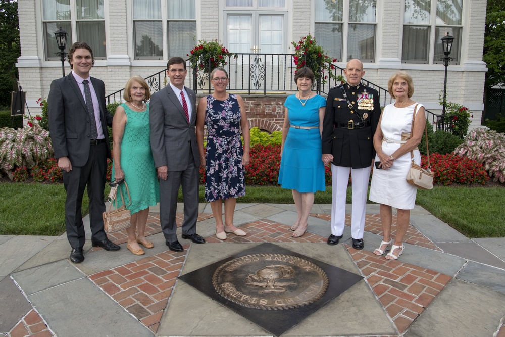 Defense Secretary Dr. Mark T. Esper, attends U.S. Marine Evening Parade