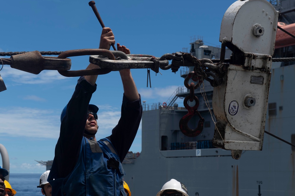 USS Mustin Conducts Replenishment-at-Sea