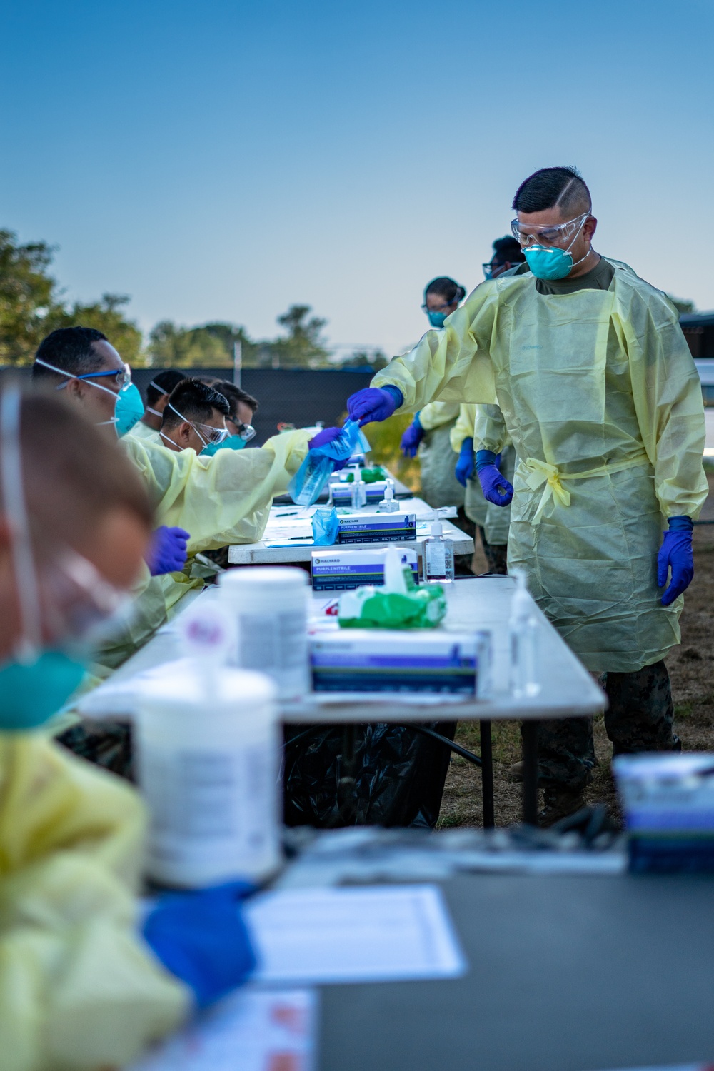 Third wave of MRF-D Marines receive second COVID-19 test