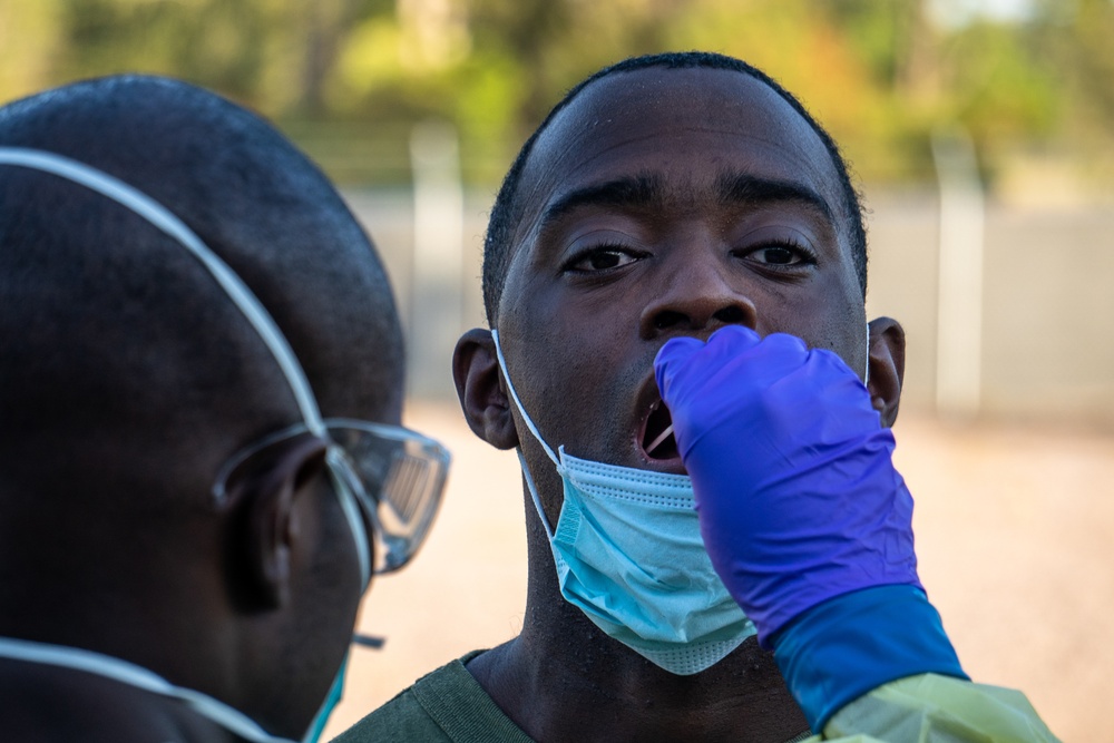 Third wave of MRF-D Marines receive second COVID-19 test