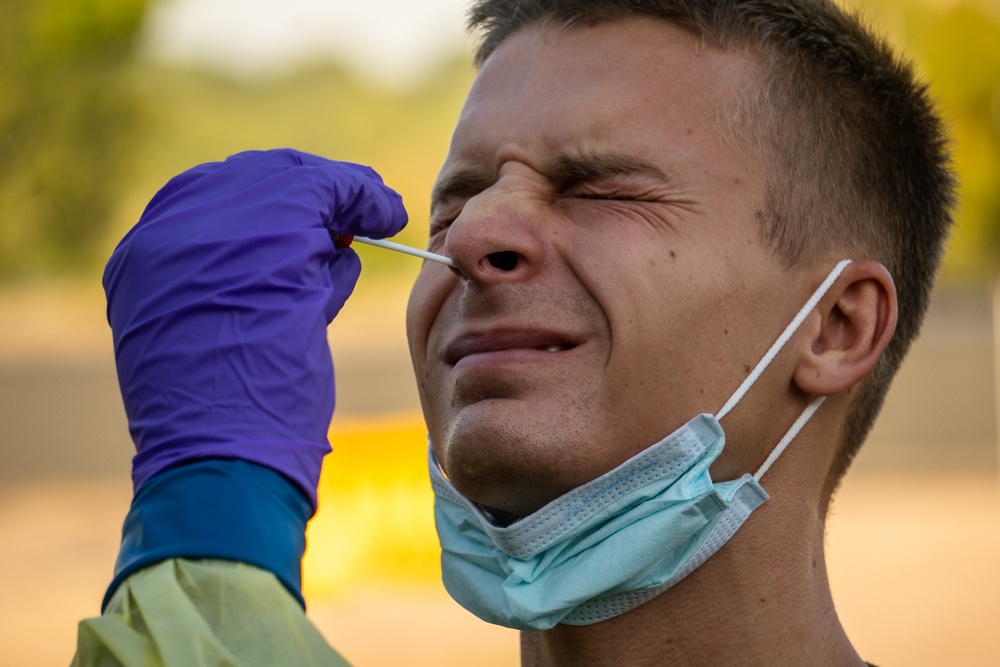 Third wave of MRF-D Marines receive second COVID-19 test