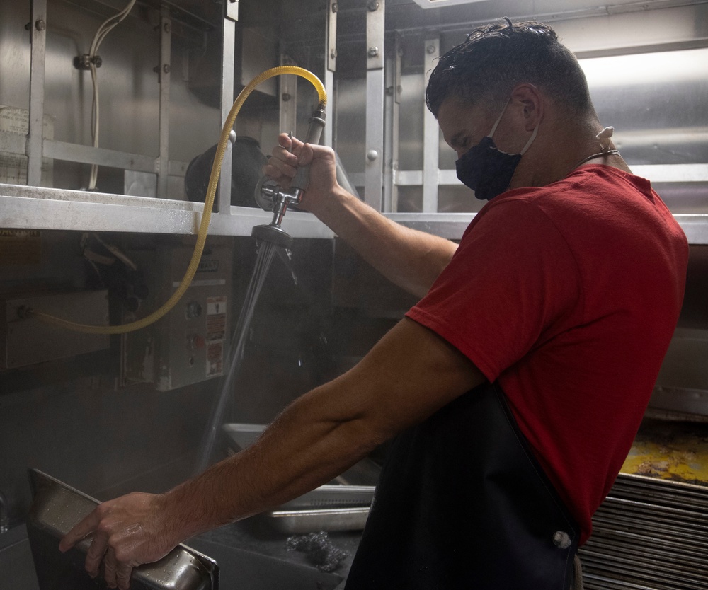 Sailors Clean Dishes