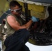 379th EAMXS members perform maintenance on KC-135 Stratotanker