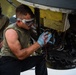 379th EAMXS members perform maintenance on KC-135 Stratotanker