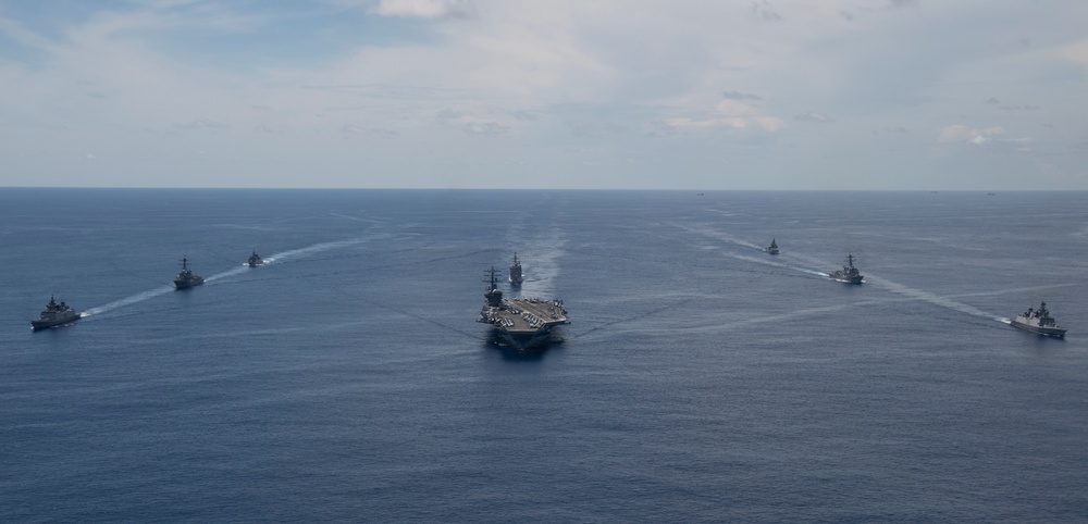 Nimitz Carrier Strike Group joins Indian Navy for cooperative deployment