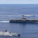 Nimitz Carrier Strike Group joins Indian Navy for cooperative deployment.