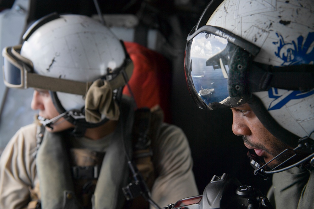 Nimitz Carrier Strike Group joins Indian Navy for cooperative deployment.