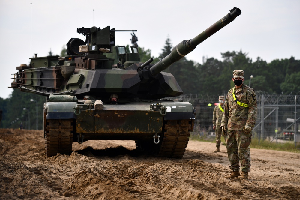 U.S. Soldiers Prepare Tanks Ahead of Exercise in Poland