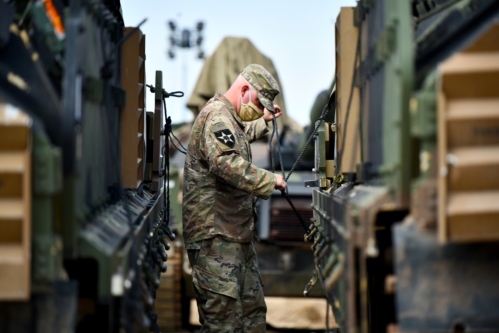 U.S. Soldiers Prepare Tanks Ahead of Exercise in Poland