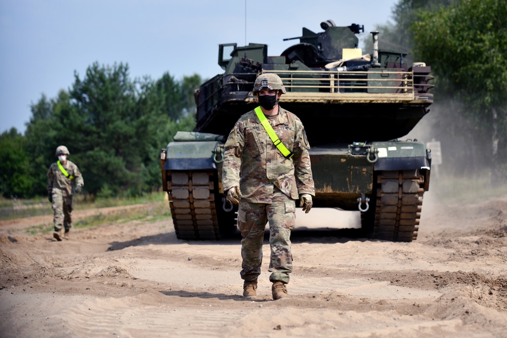 U.S. Soldiers Prepare Tanks Ahead of Exercise in Poland