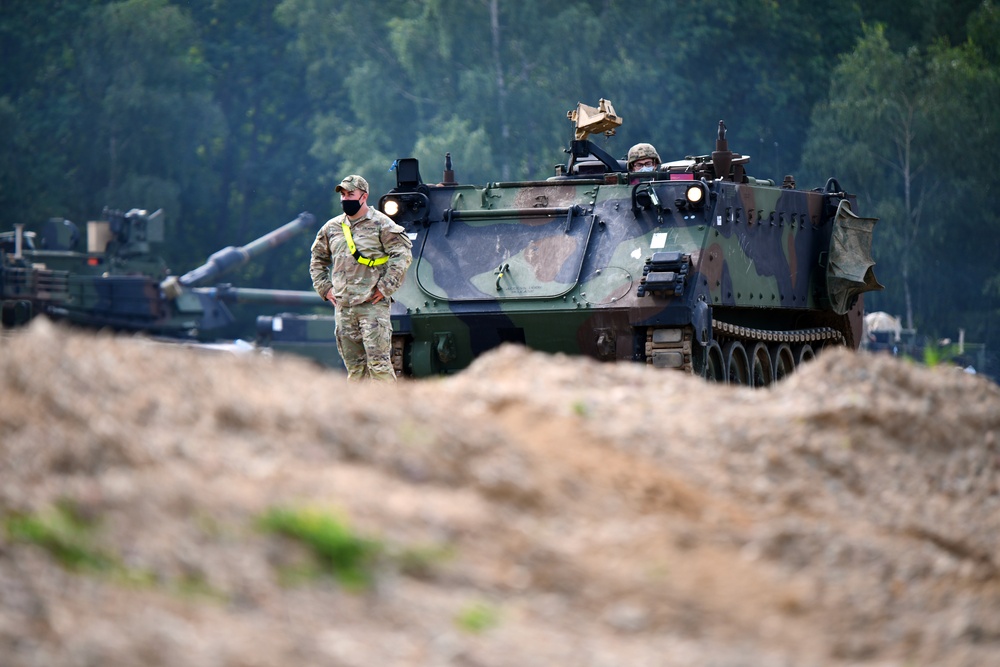 U.S. Soldiers Prepare Tanks Ahead of Exercise in Poland