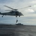 U.S. Navy Sailors Conduct Drill Aboard Aircraft Carrier