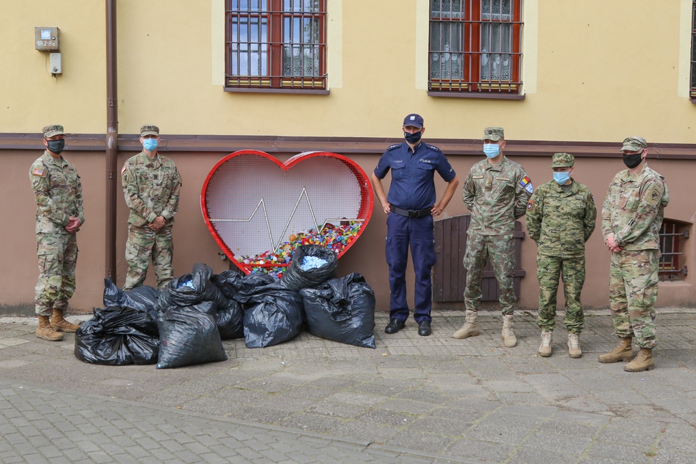 eFP Battle Group Poland donates bottle caps for humanitarian cause