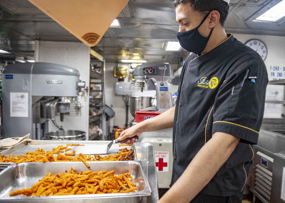 USS Shiloh Meal Preparation
