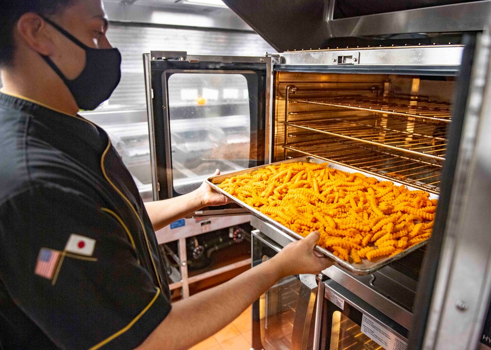 USS Shiloh Meal Preparation