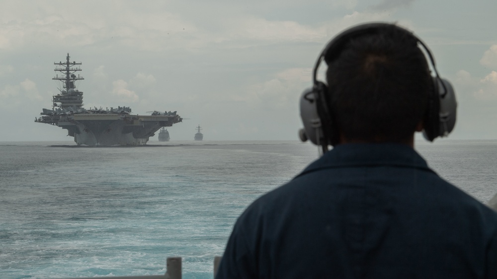 Reagan Carrier Strike Group Conducts Operations With JSMDF