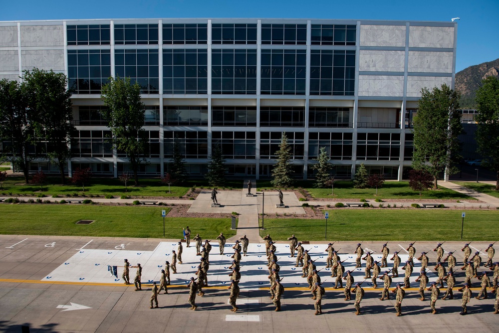 2nd group of Basic Cadets March Out to Jack's Valley