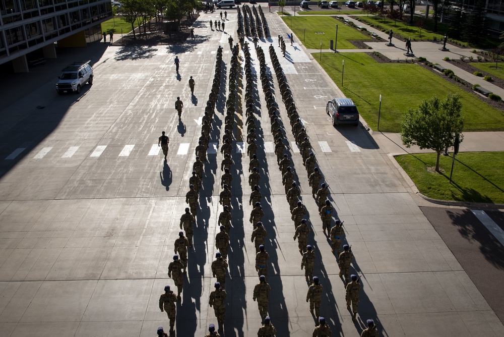 2nd group of Basic Cadets March Out to Jack's Valley