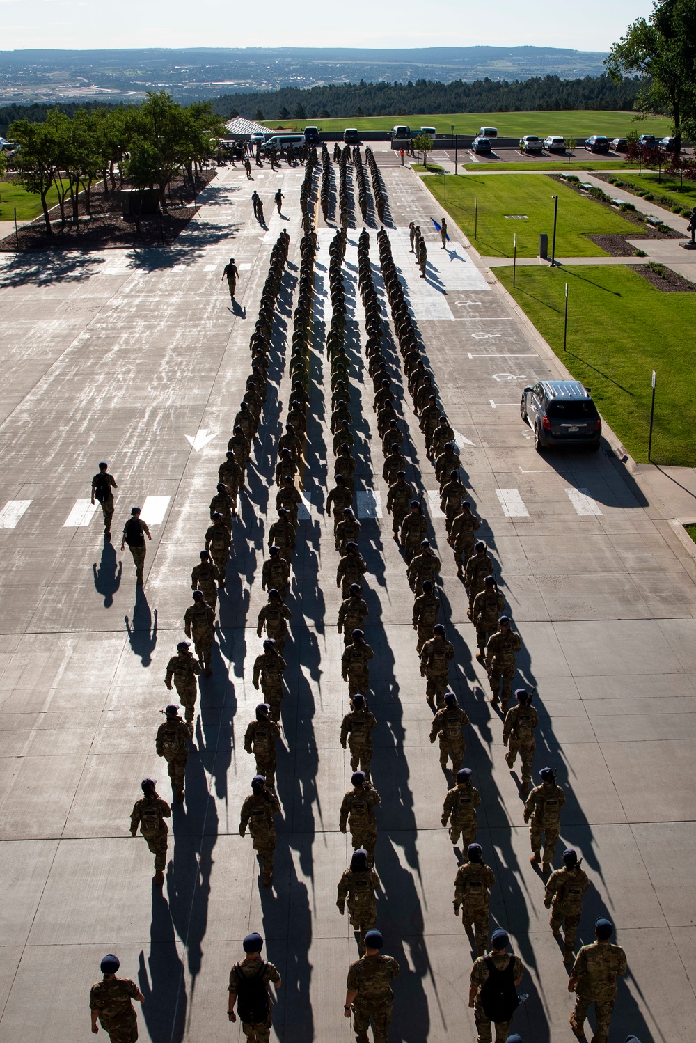 2nd group of Basic Cadets March Out to Jack's Valley