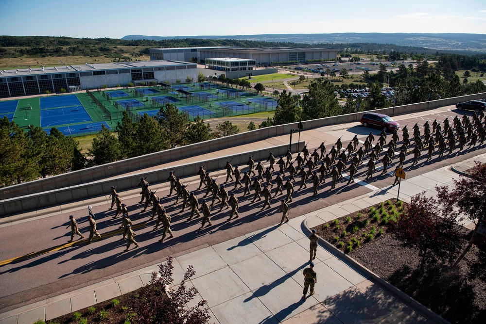 2nd group of Basic Cadets March Out to Jack's Valley