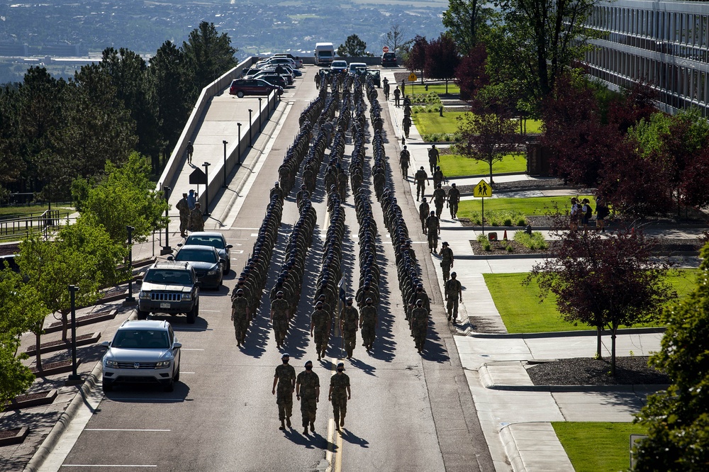 2nd group of Basic Cadets March Out to Jack's Valley