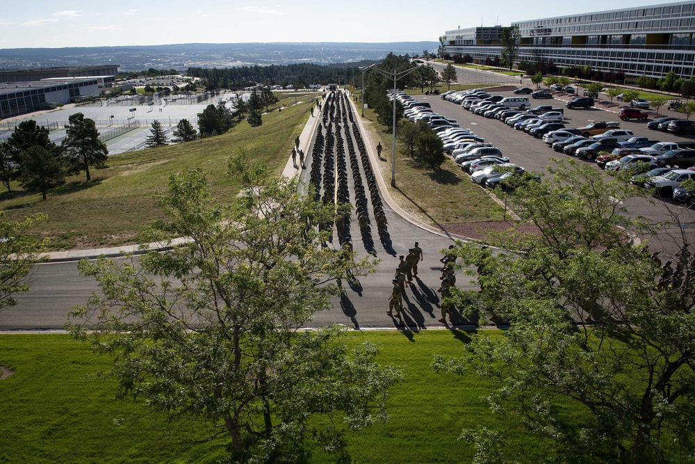 2nd group of Basic Cadets March Out to Jack's Valley