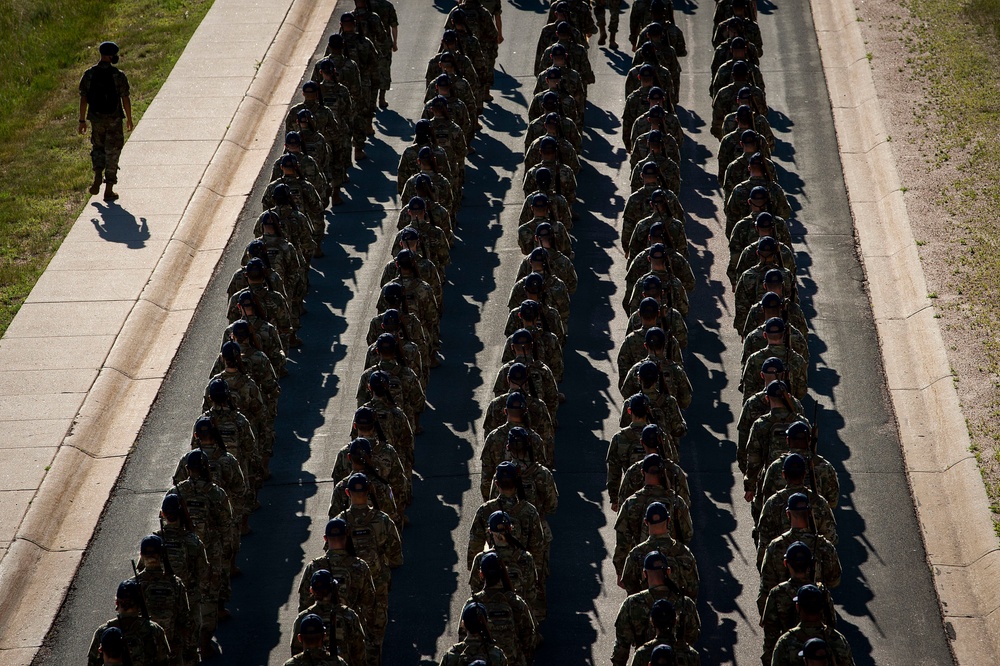 2nd group of Basic Cadets March Out to Jack's Valley
