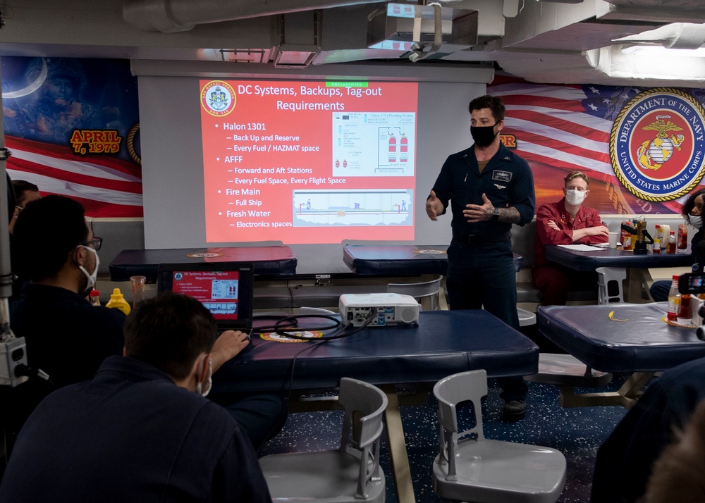 Rafael Peralta Sailors Hold Damage Control Training