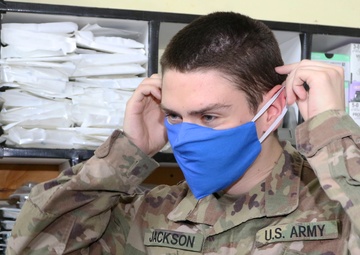 Homemade masks help protect troops