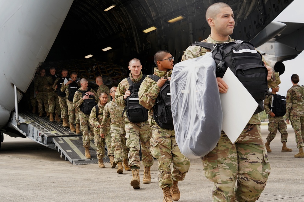 Op Blue Hero: 97th AMW transports BMT grads to Keesler for technical training