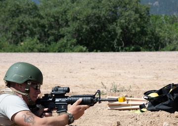 Civil engineer returns simulated fire