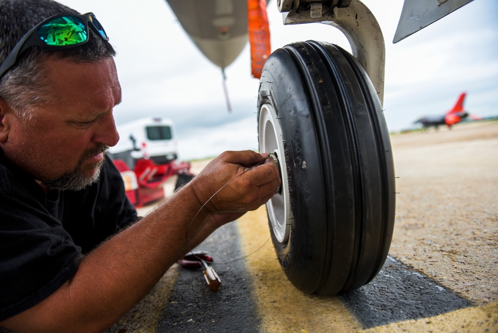 Tyndall's flight line; multiple agencies collaborate for mission success