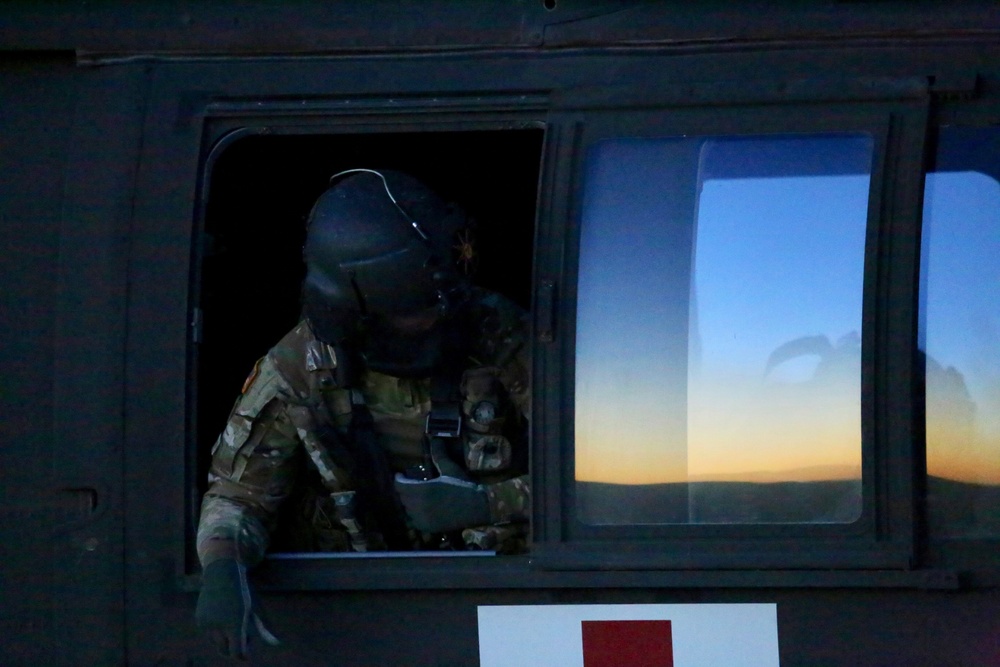 MEDEVAC evening flight