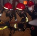 Sailors take part in fire fighting drills