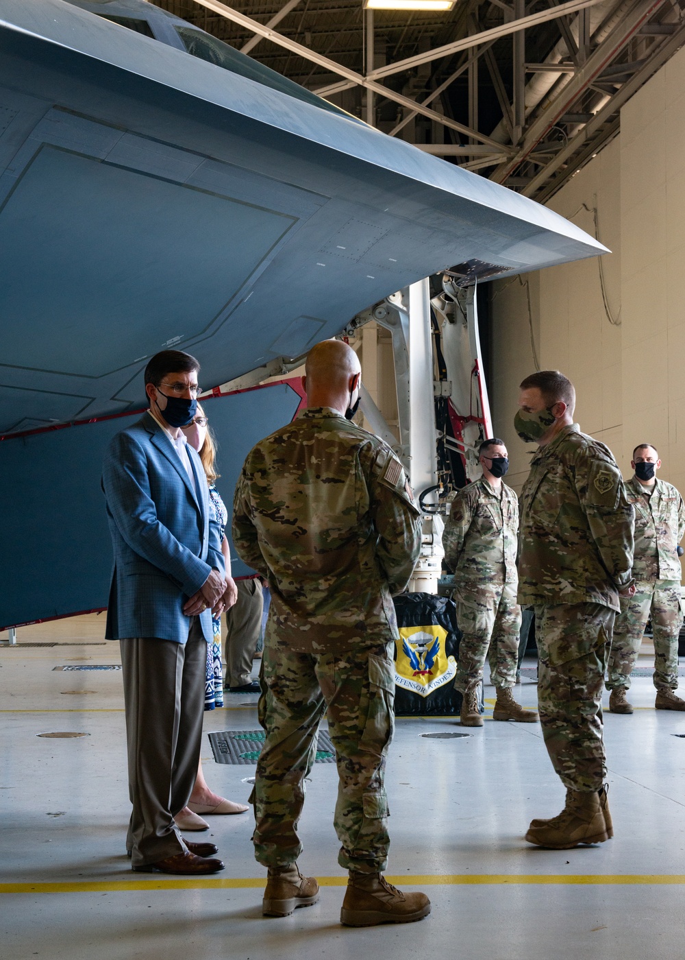 U.S. Secretary of Defense Dr. Mark T. Esper visits Whiteman AFB