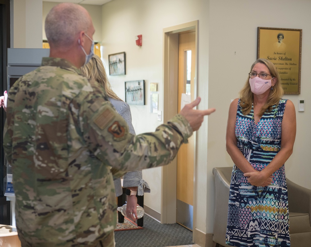 Mrs. Leah Esper visits Whiteman Air Force Base Child Development Center