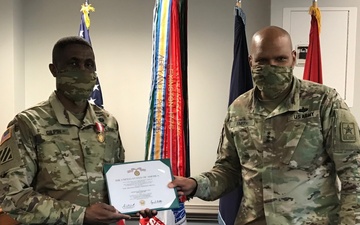 Retiring IG sergeant major receives Distinguished Service Medal