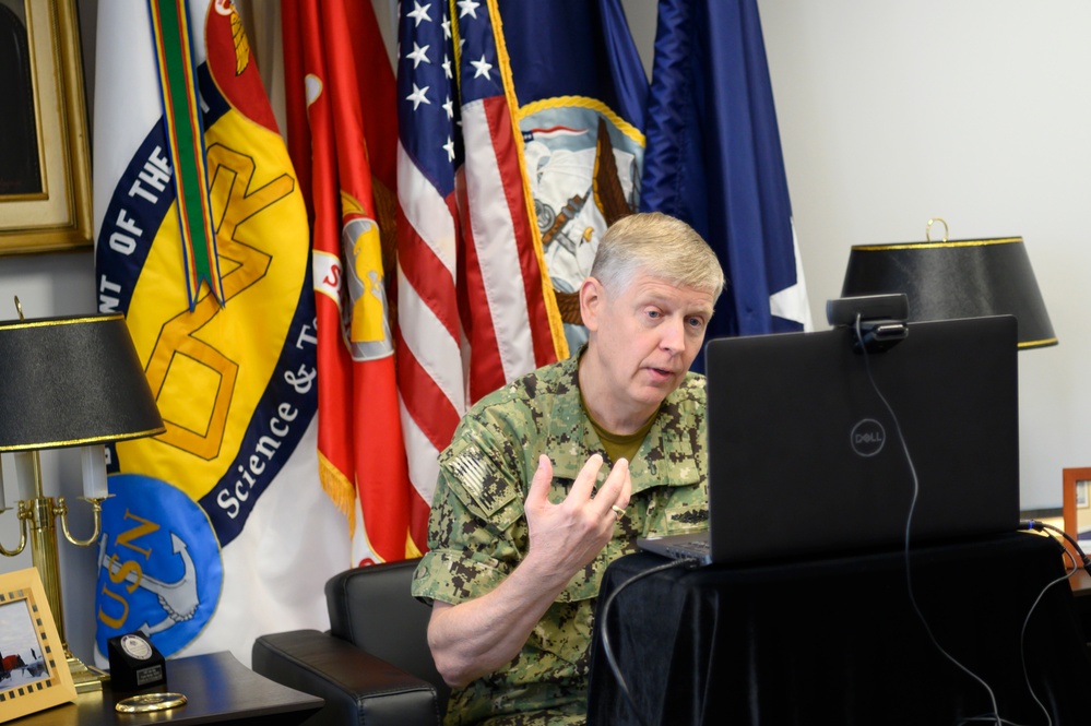 Chief of Naval Research Conducts Weekly Virtual All-Hands Webcast