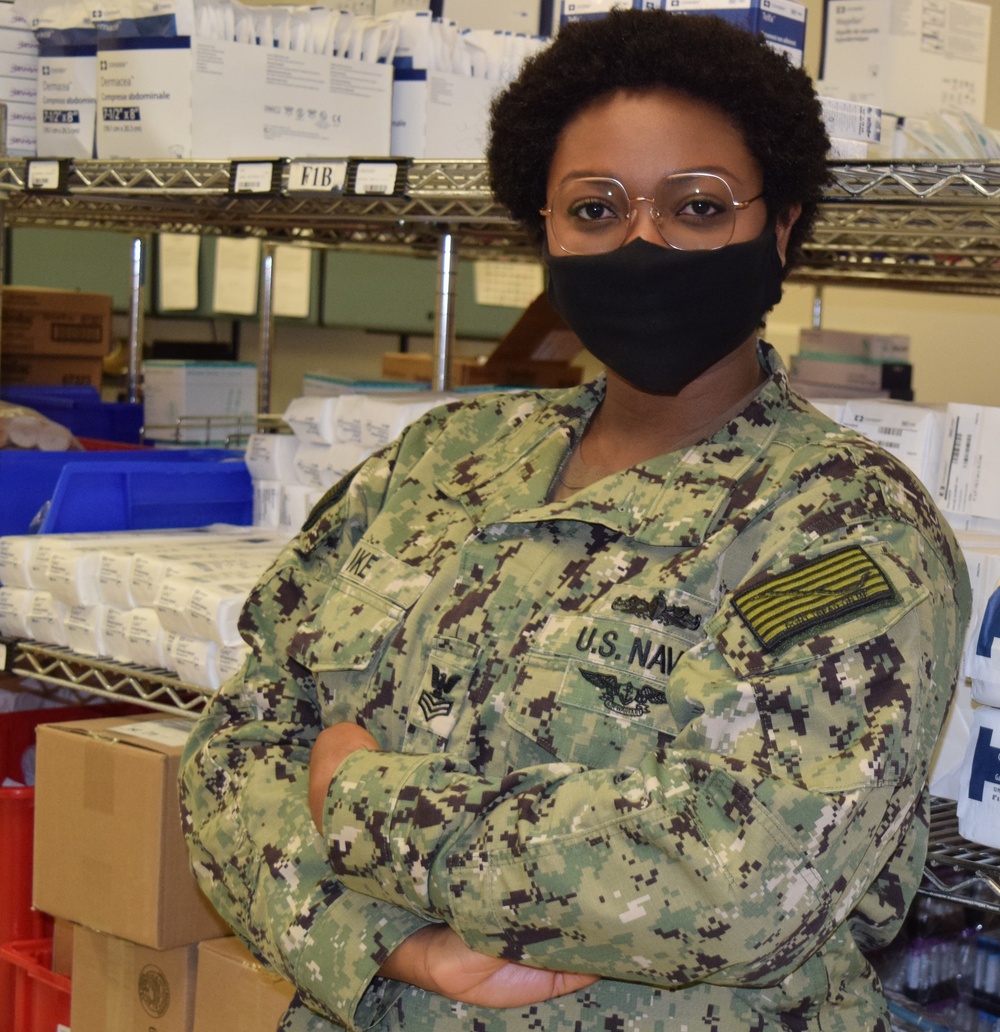 I Am Navy Medicine helping to stop the spread of COVID-19: Logistics Specialist 1st Class (SW/AW/IW) Brenda Kedar Ike, NMRTC Bremerton