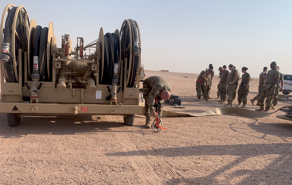 387th ELRS installs rapid refuel line on flightline