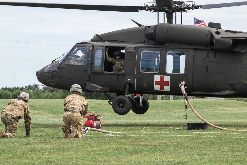 Soldiers conduct refueling operations