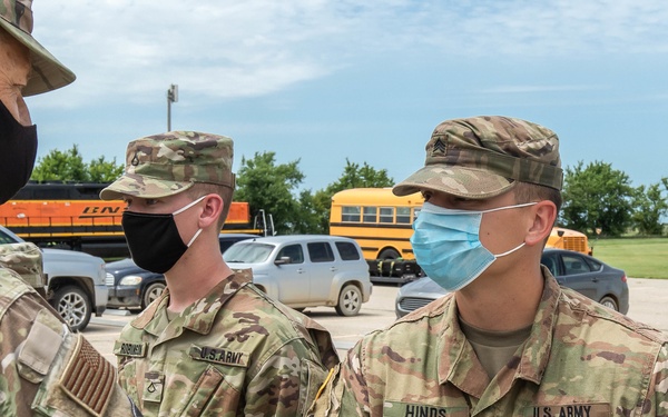 Adjutant General awards coins to Soldiers