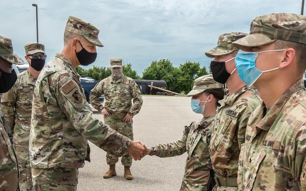 Adjutant General awards coins to Soldiers