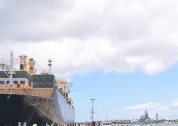 MSC Ship Mooring at Pearl Harbor's Deep Harbor Pier