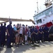 Coast Guard Cutter Frank Drew crew meets with grandson of cutter's namesake