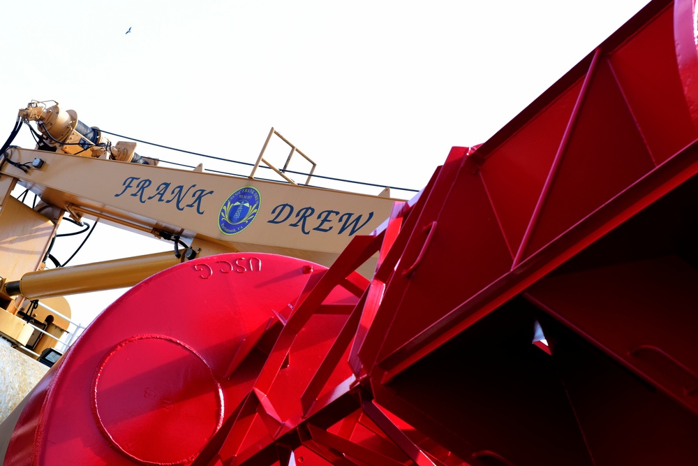 Buoy aboard Coast Guard cutter Frank Drew