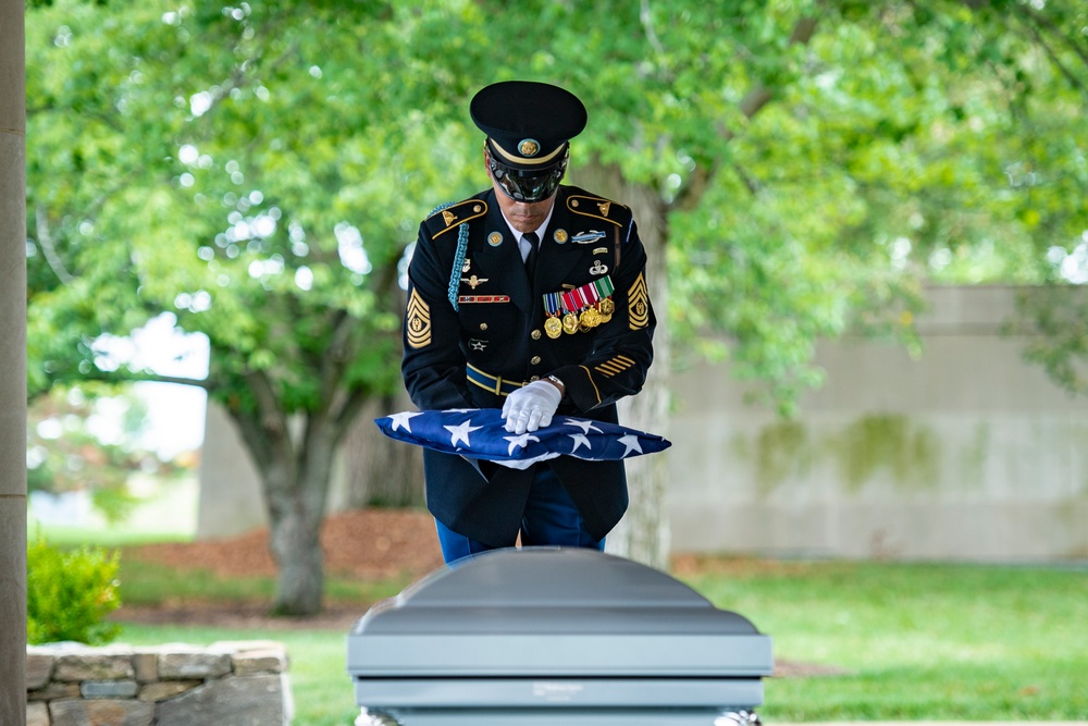 Modified Military Funeral Honors are Conducted for U.S. Army Master Sgt. Nathan Goodman