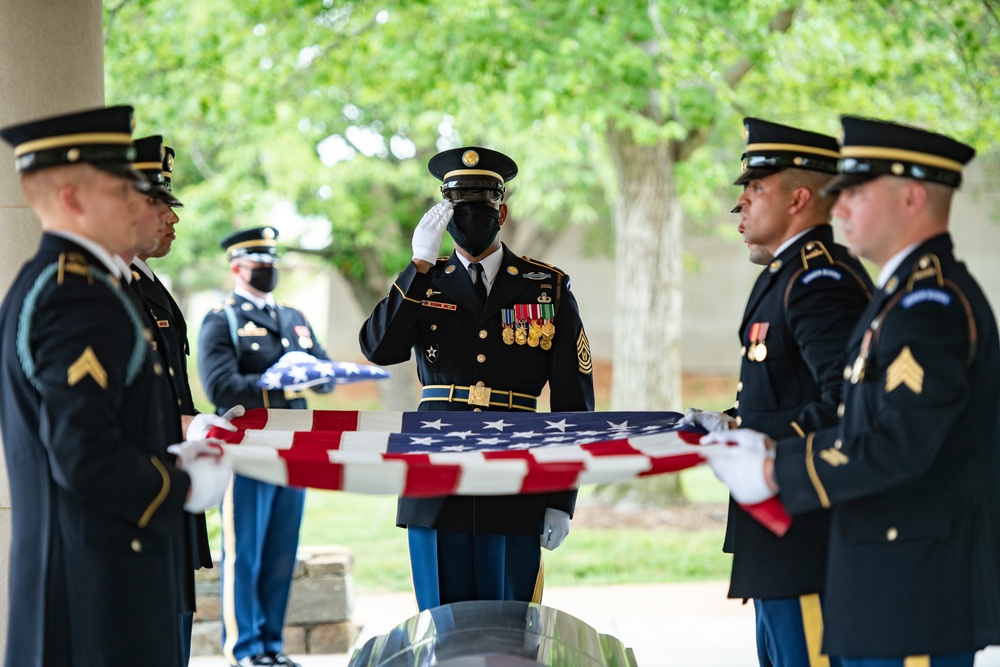 Modified Military Funeral Honors are Conducted for U.S. Army Master Sgt. Nathan Goodman