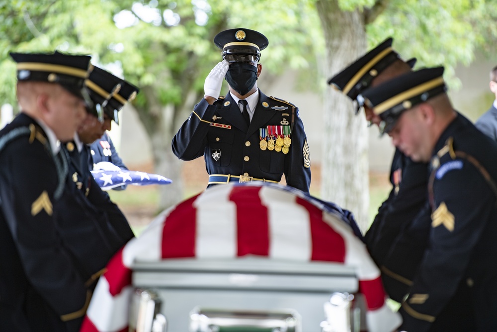 Modified Military Funeral Honors are Conducted for U.S. Army Master Sgt. Nathan Goodman